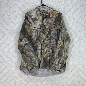 columbia long sleeve button up mens size large camoflauge